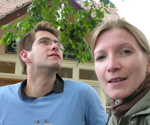 Thomas Hartmann together with his future wife Gabi, born Zimmermann.