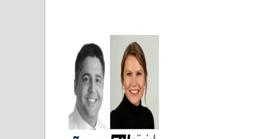 Eine Collage mit jeweils einem Bild von Nir Mualam und Dr. Gabriela Debrunner und den Logos ihrer Einrichtungen, das Technion Israel Institute of Technology und ETH Zürich.