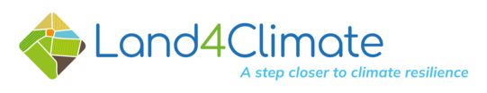 Logo Land4Climate. A step closer to climate resilience