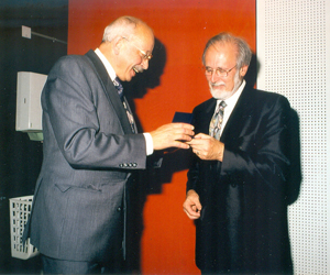 Hartmut Dieterich together with the rector of the university Dortmund, Univ.-Prof. Dr. Klein.